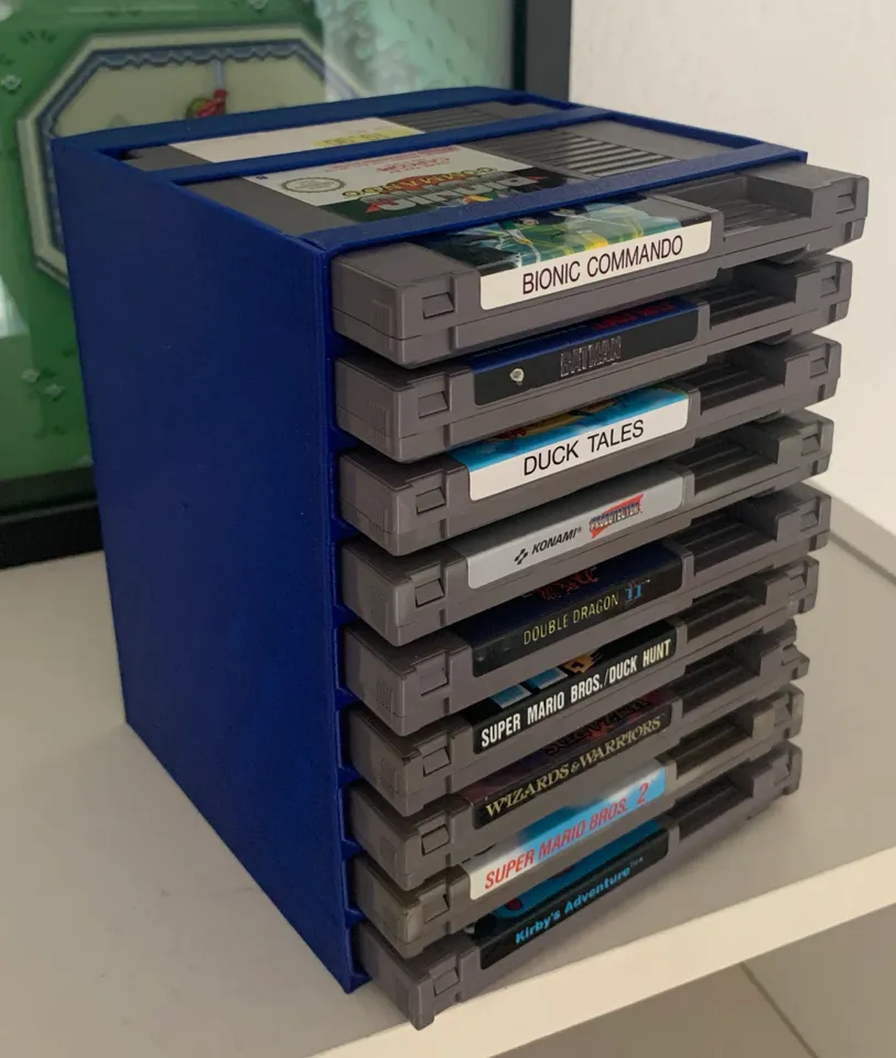 Nintendo NES cartridge rack tower by Derek | Download free STL model Printables.com