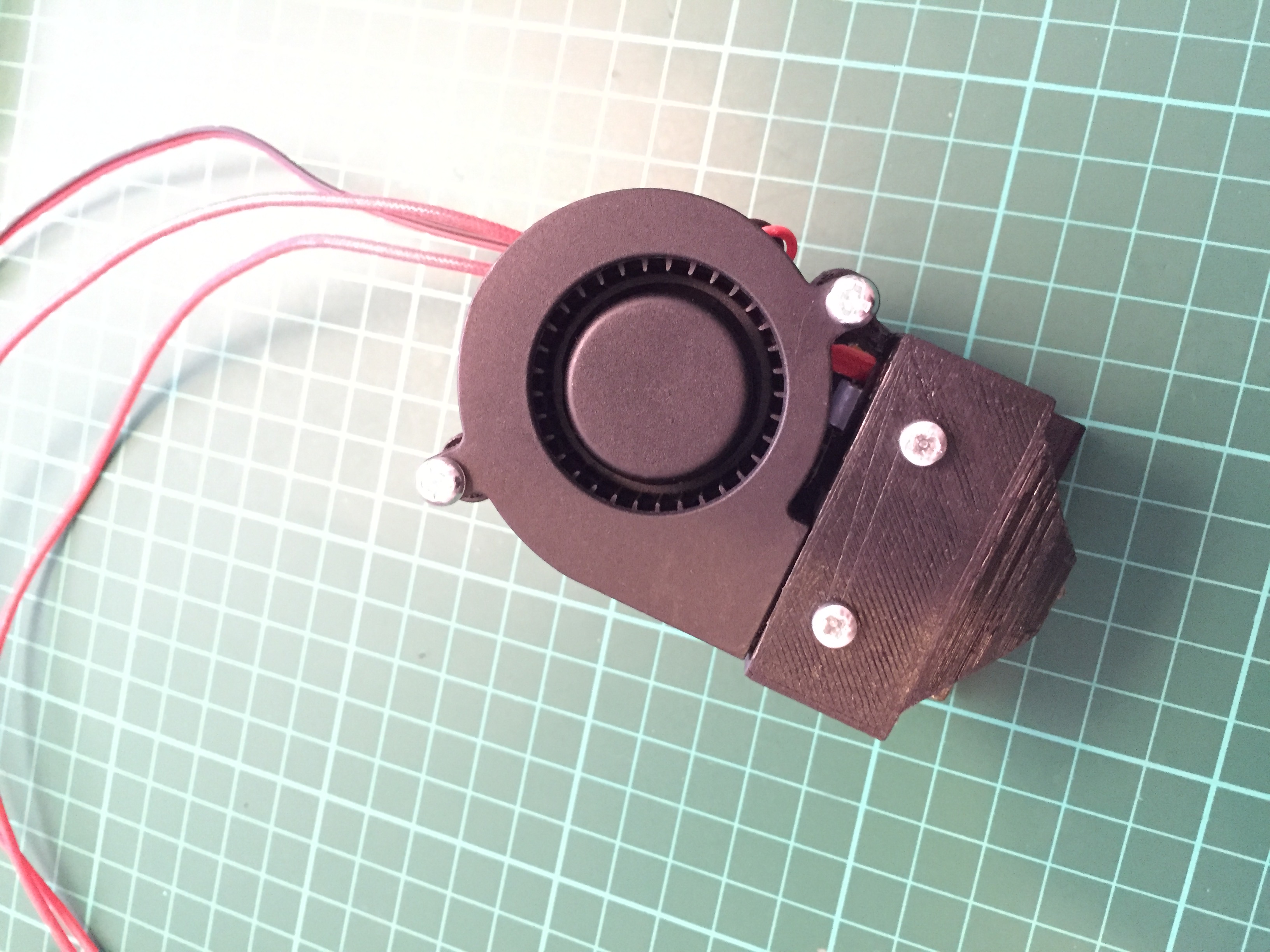 XYZ Printing daVinci Jr 1.0 - Stock Hotend Compact Mount with Silent/Quiet Part Cooling Fan
