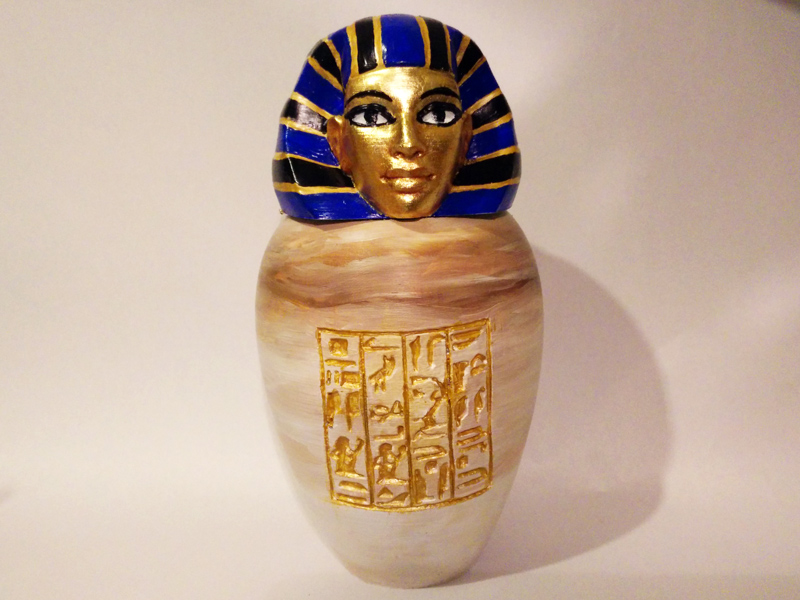 Ancient Egyptian Canopic Jar: Imsety