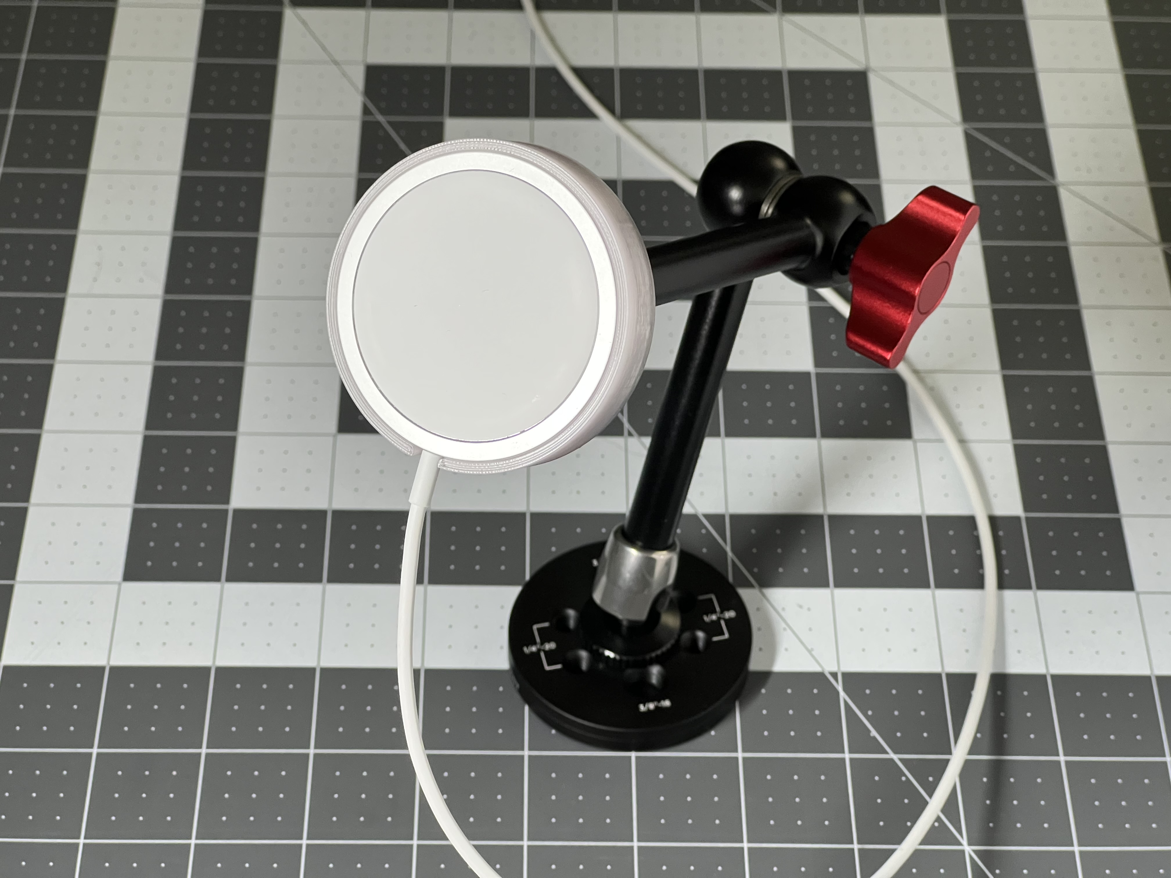 MagSafe iPhone Wireless Charger Mount with Captive Nut for Friction Arm.