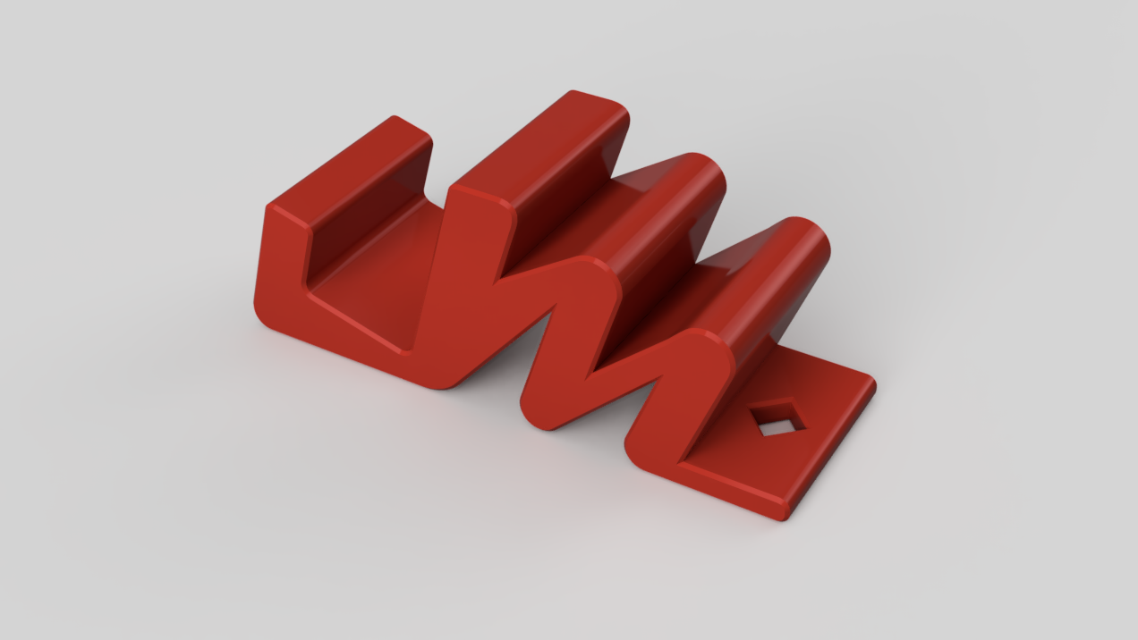 Miniatura 3 do modelo 3D M phone stand keychain