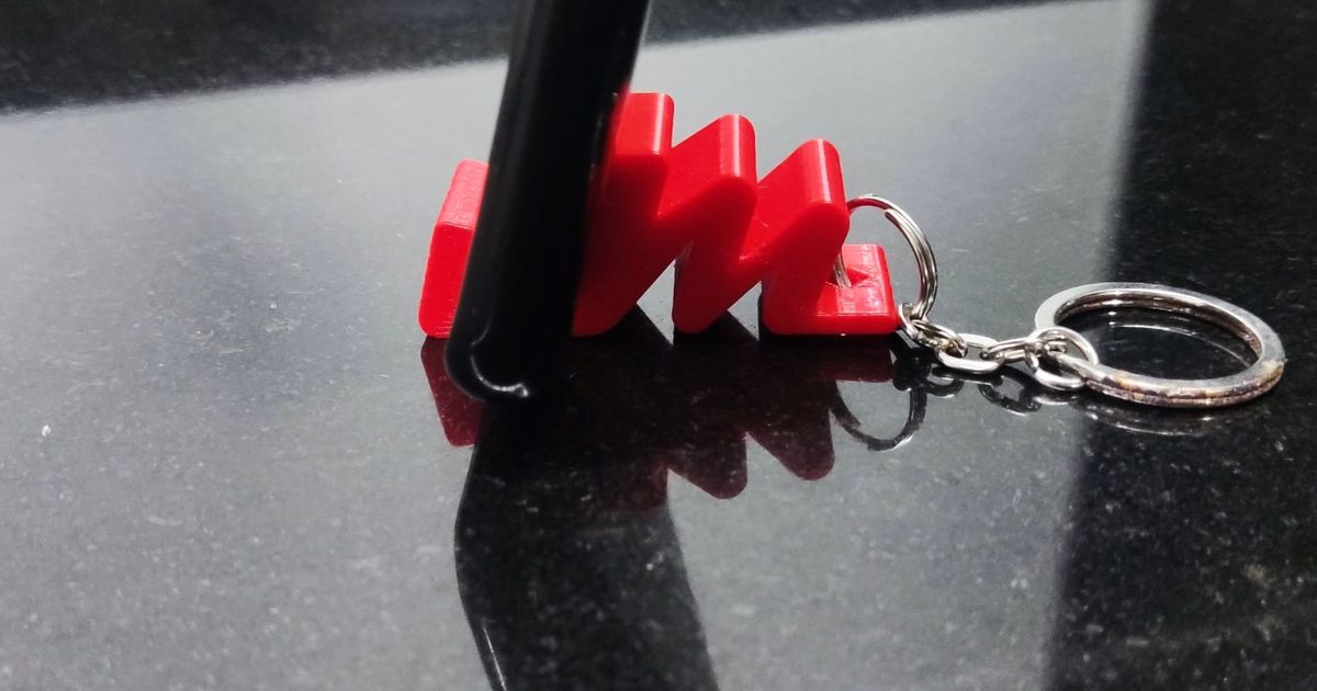 M Phone Stand Keychain By 3daomm Download Free Stl Model 7731