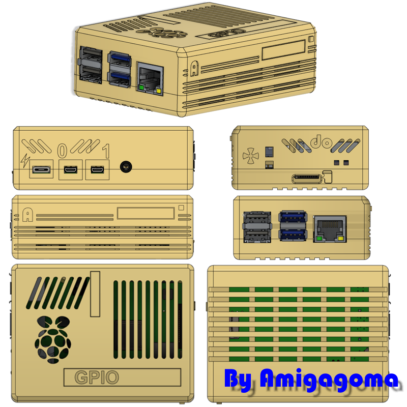 Case for Raspberry pi 4 by Amigagoma | Download free STL model | Printables.com