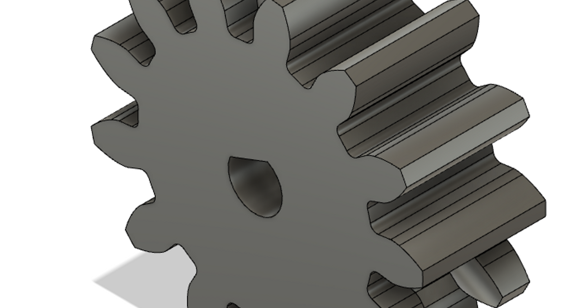 Spur Gear for 3mm keyed shaft (N20 motor) by letsgo00 Download free