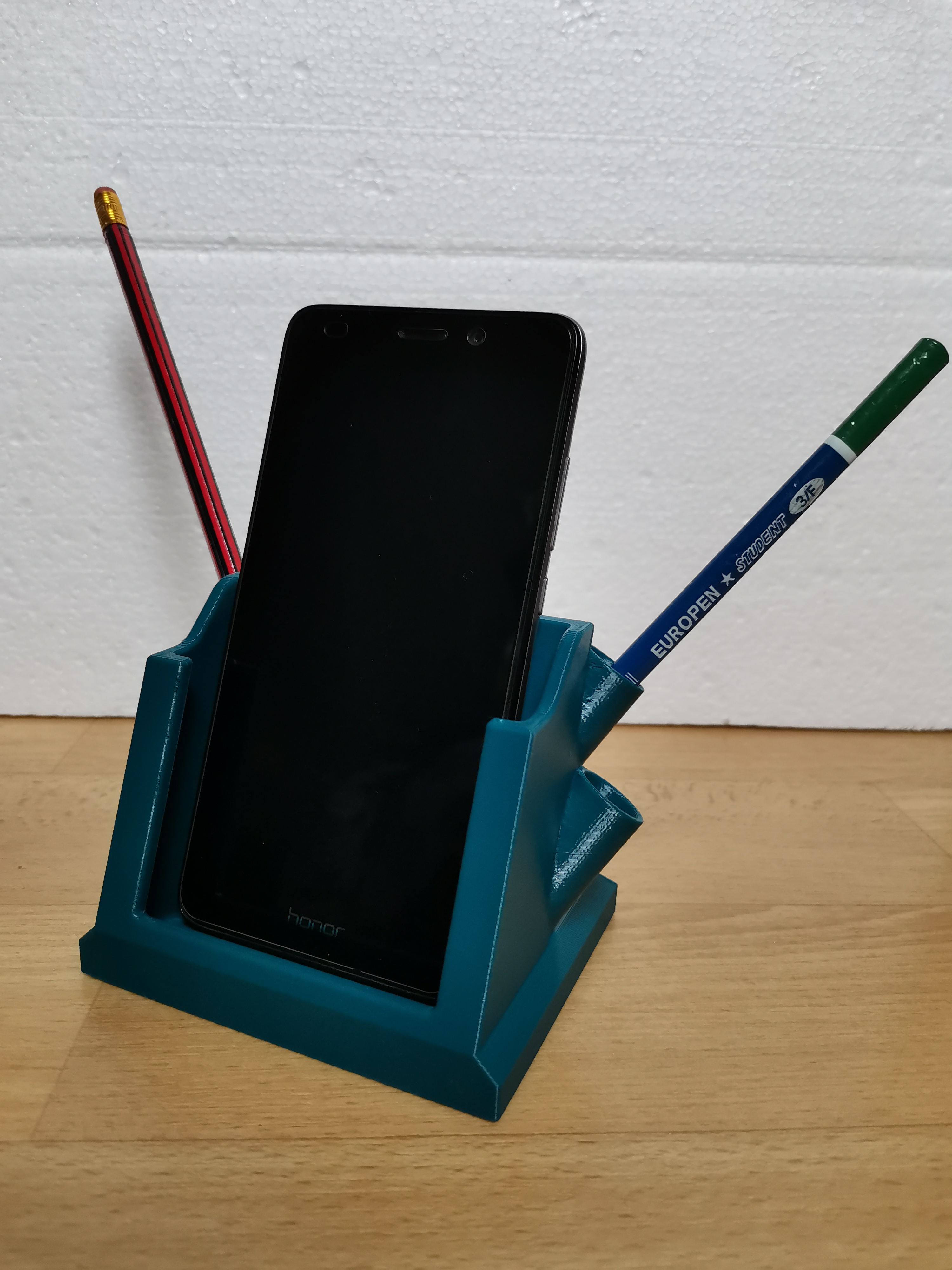 Phone stand with pen holder by Wladis | Download free STL model ...
