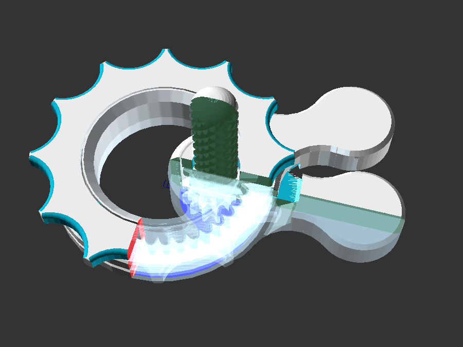 Miniatura 2 do modelo 3D Gear clamp