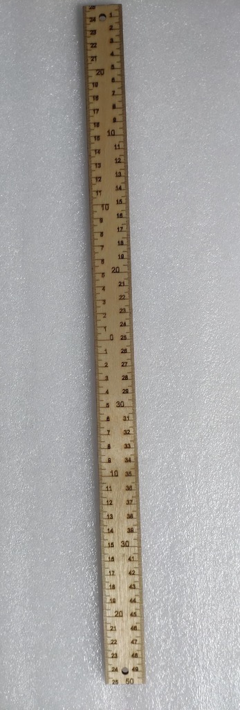 Laser cut ruler metric