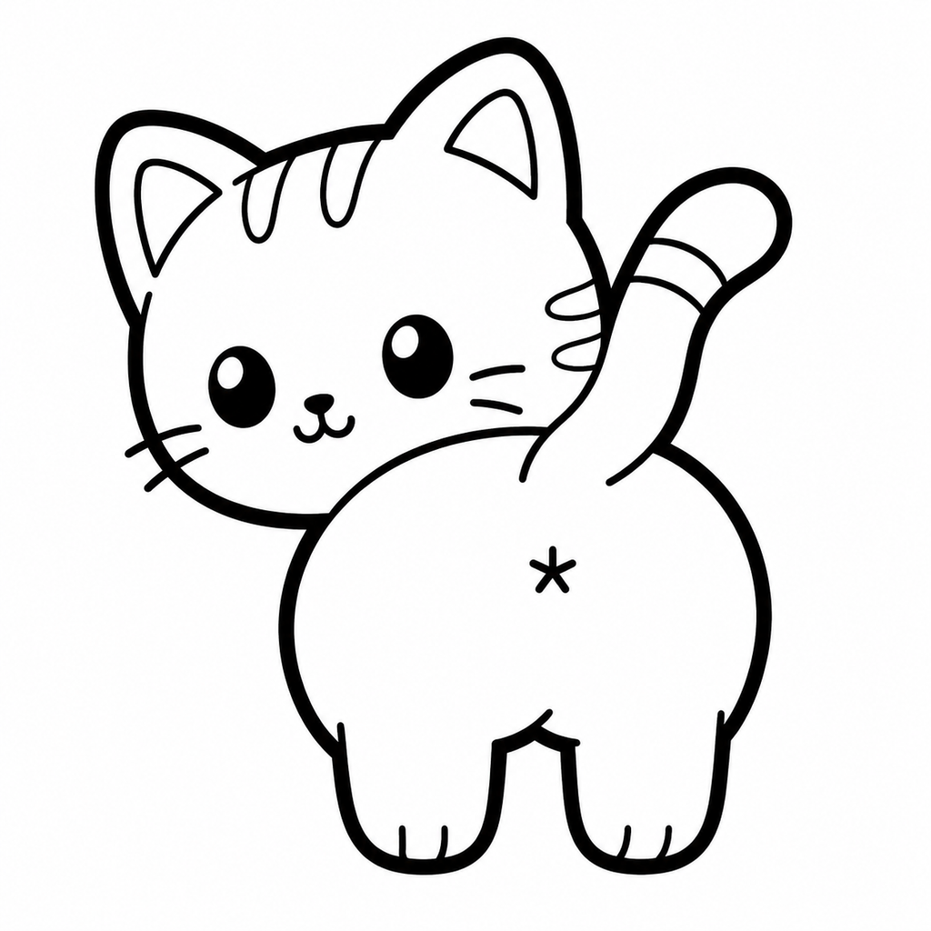 Miniatura 1 do modelo 3D Cat Butt Cookie Cutter