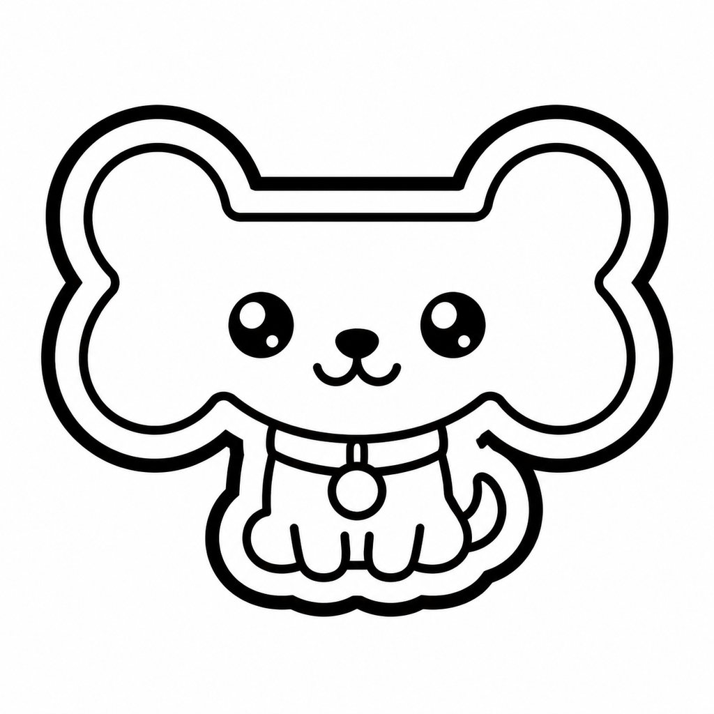 Miniatura 1 do modelo 3D Dog Bone Cookie Cutter