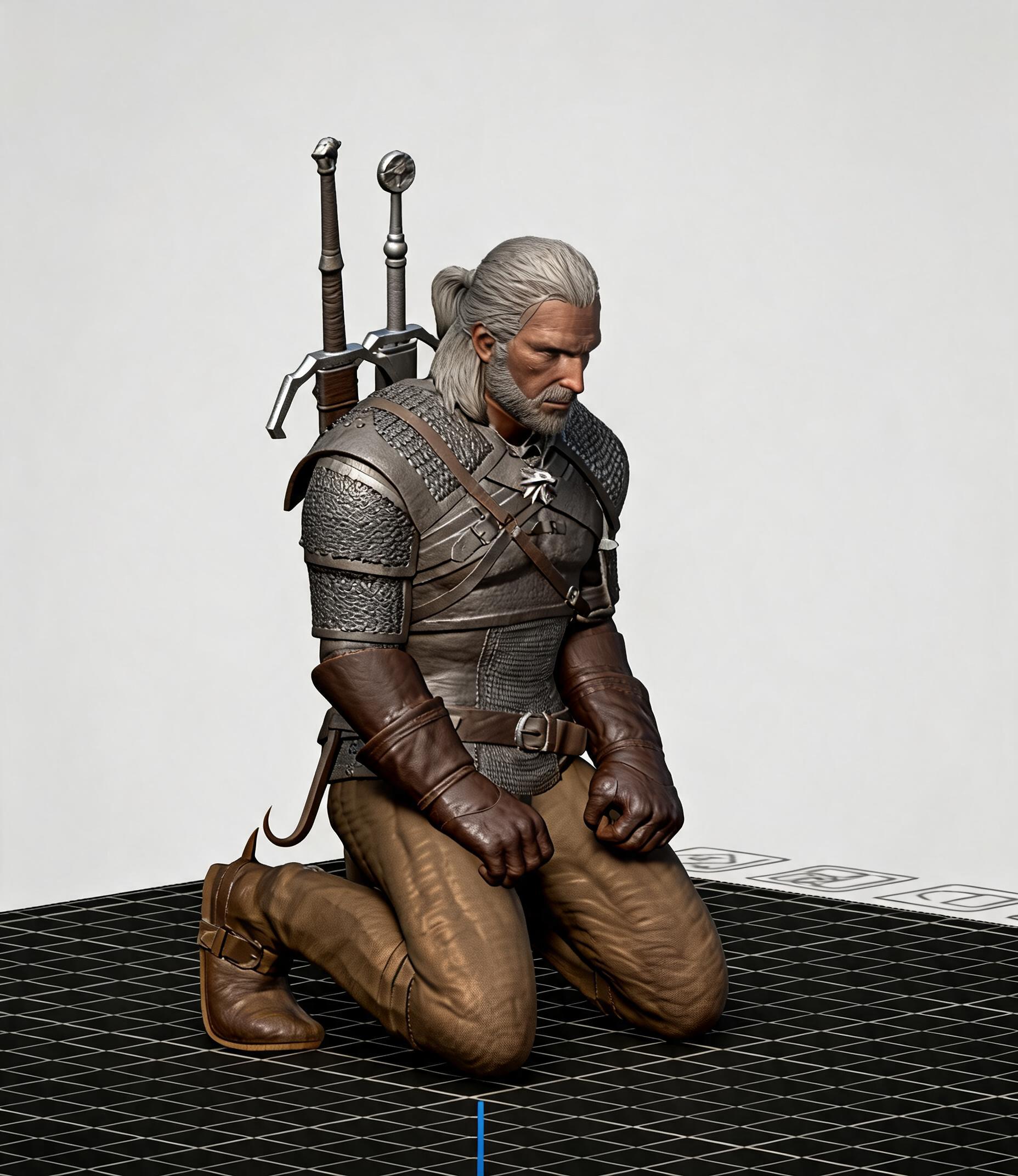 The Witcher Geralt meditating