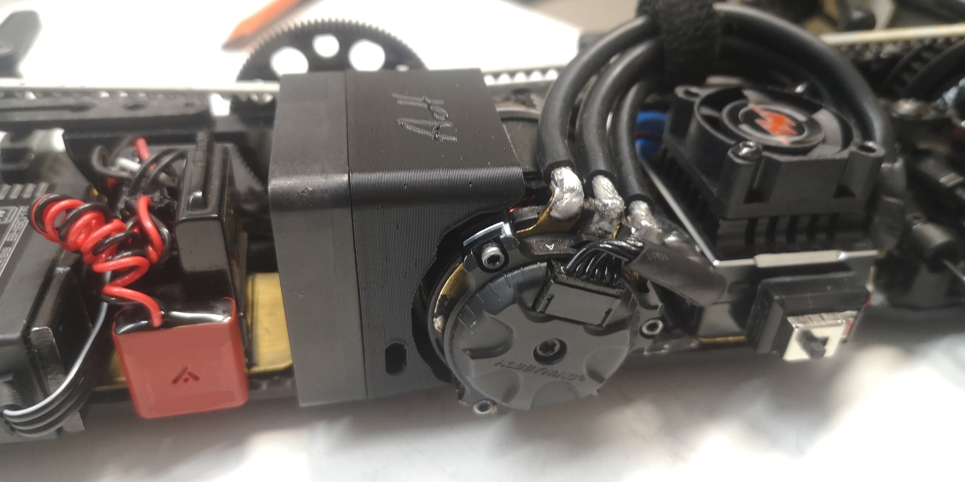 Fan mount for Awesomatix A800MMX RC car closer version