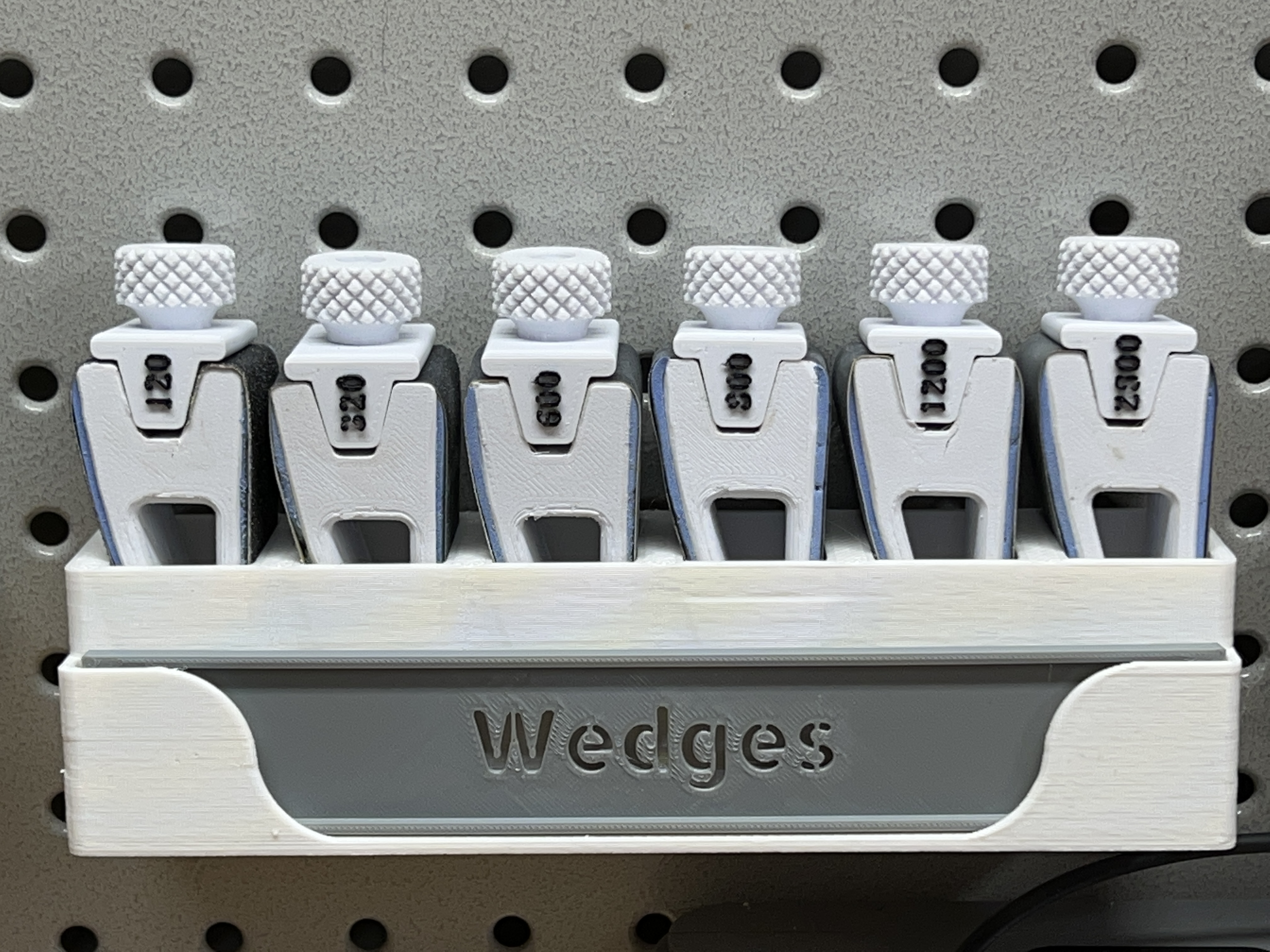Pegboard Holder for Mini Sanding Wedges