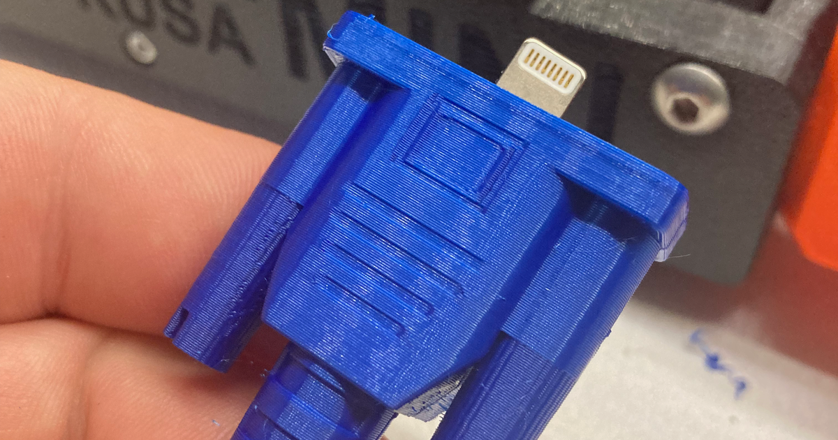 VGA Plug for Apple Lightning Cable by dmeeze Download free STL model