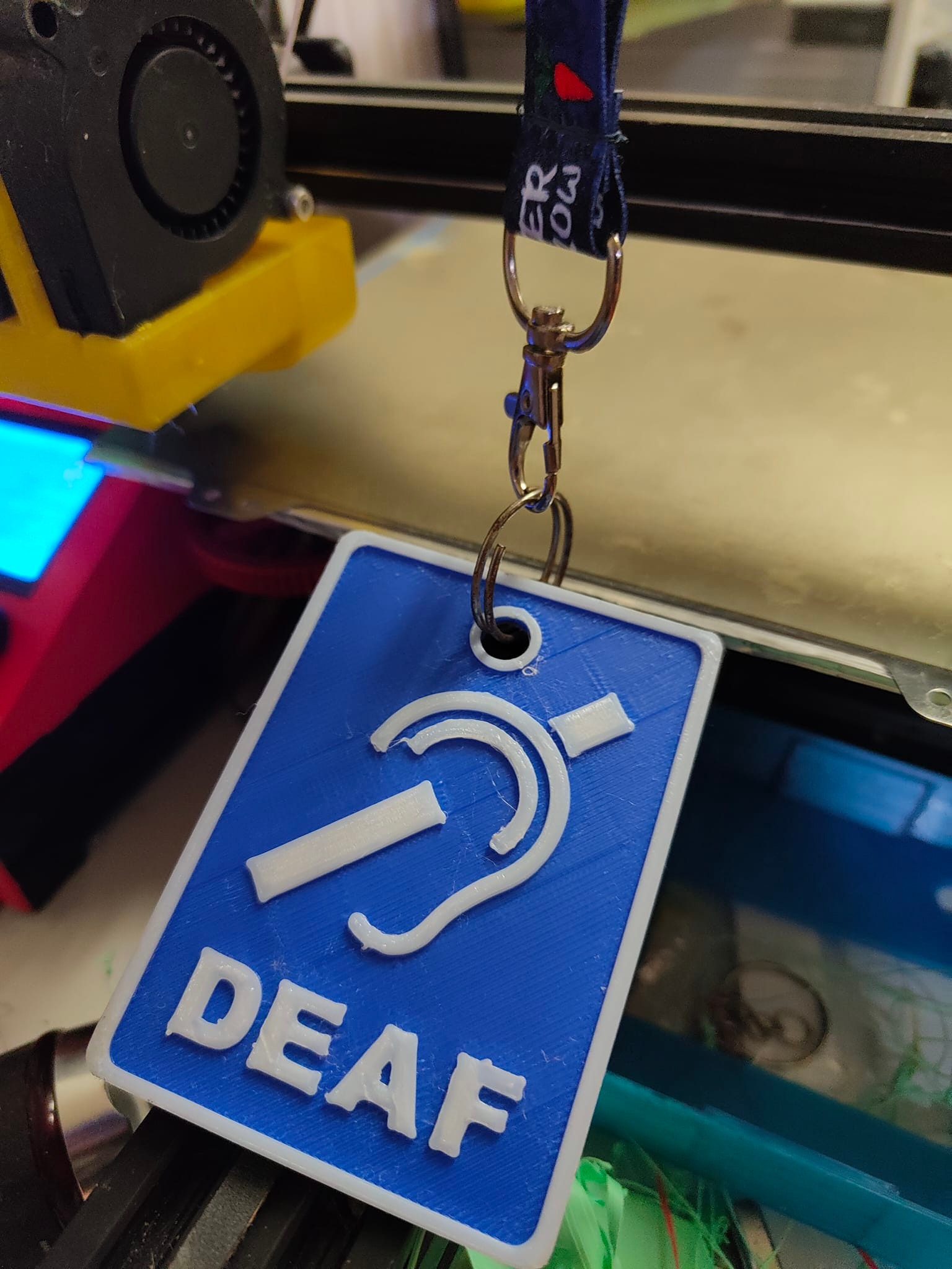 Deaf Sign/Notice/Token for lanyards/keyring etc. by RookieTwo3 ...