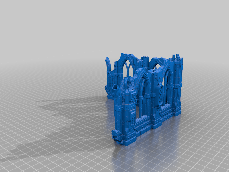 Miniatura 3 do modelo 3D Gothic sci-fi ruin