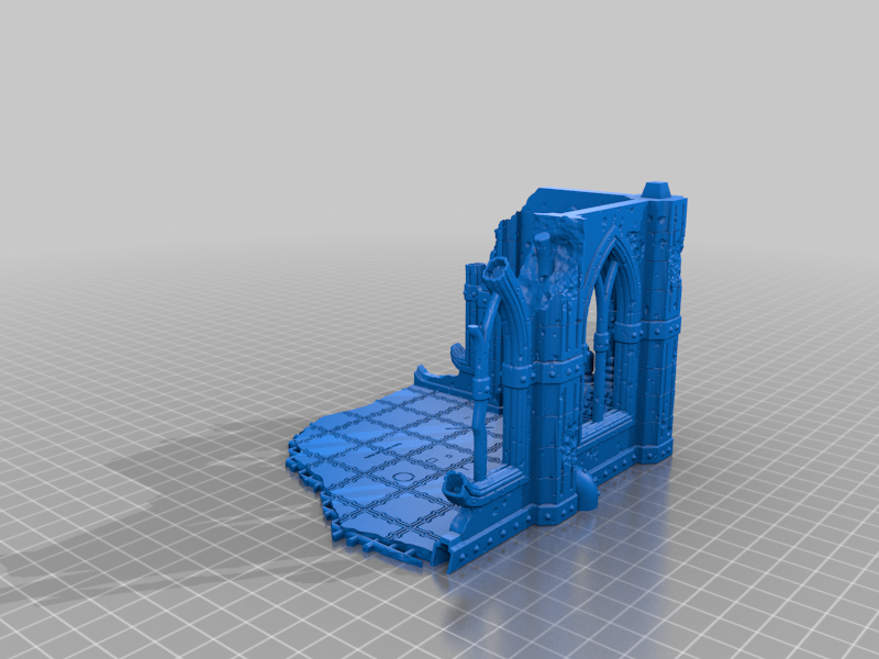 Miniatura 5 do modelo 3D Gothic sci-fi ruin