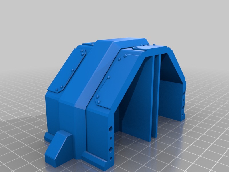 Miniatura 9 do modelo 3D Sci-fi barracks bunker 28mm