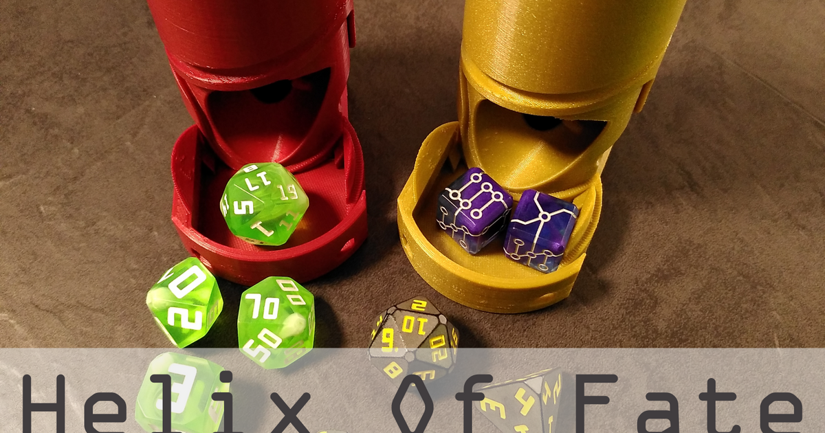 The Helix Of Fate - Dice Tower by wuerfel | Download free STL model ...