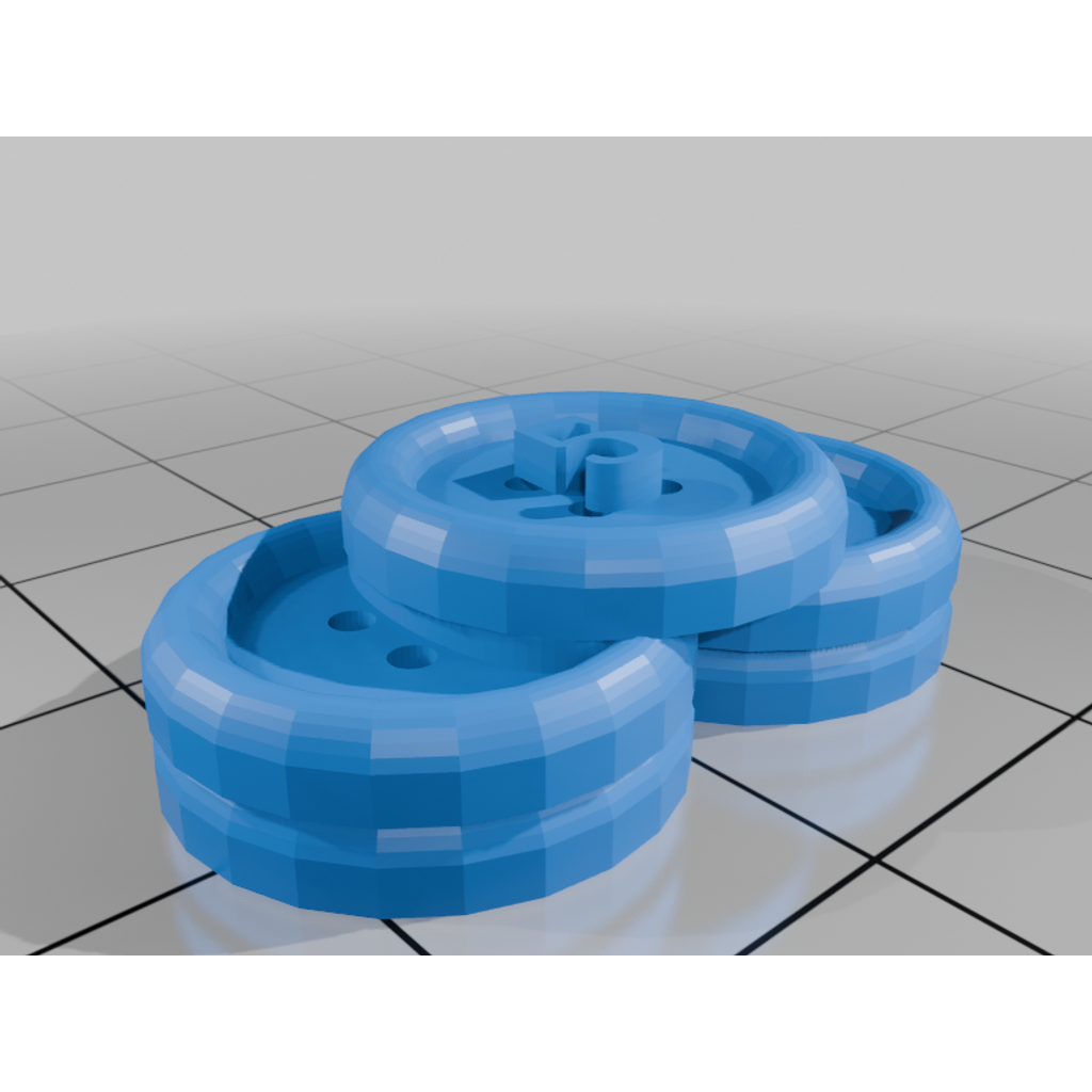 Miniatura 5 do modelo 3D Patchwork Button Tokens