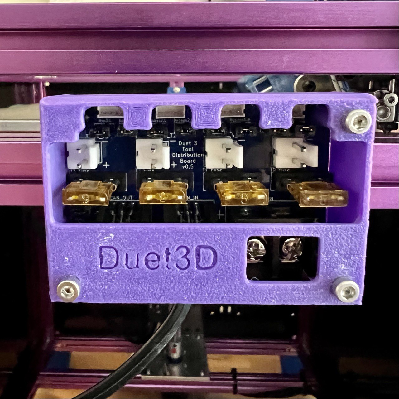 Duet 3 Tool Distribution Board Top Cover and 2020 Extrusion Mount
