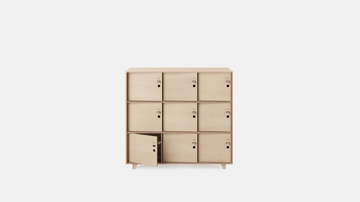 Fin lockers by "opendesk.cc"