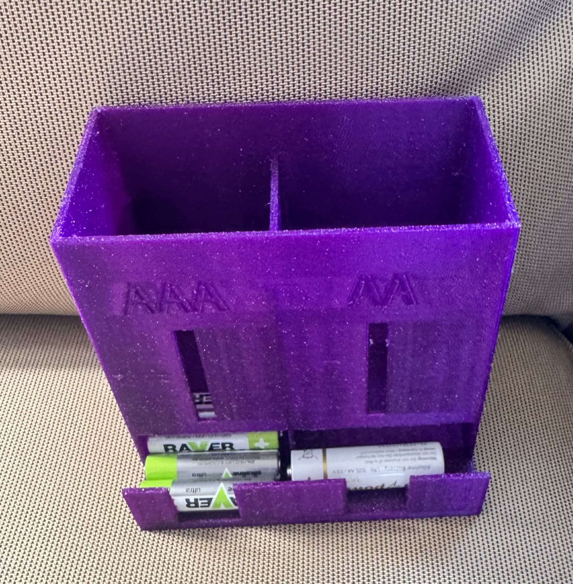 AA Battery Holder – 3D Printed Battery Organizer, Easy Print, Desktop Storage