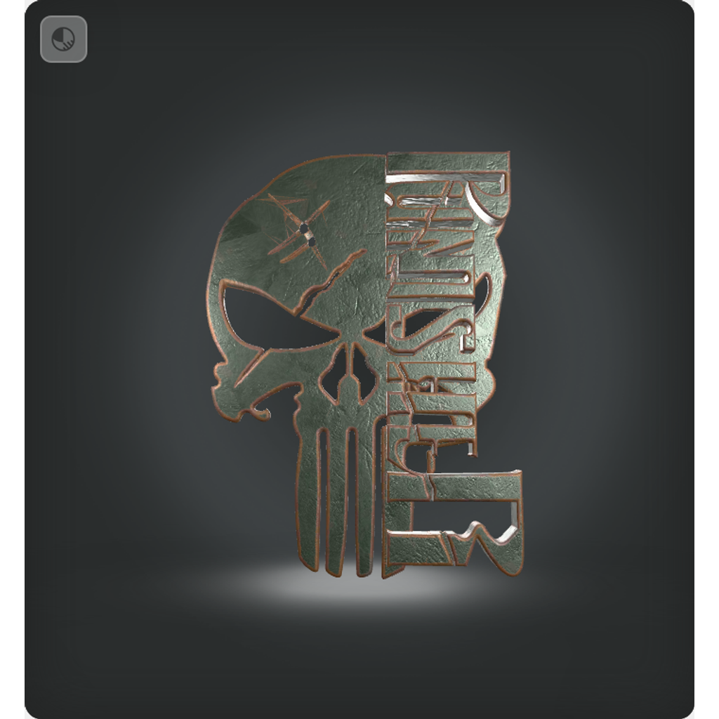 Punisher skull with text Ai generated