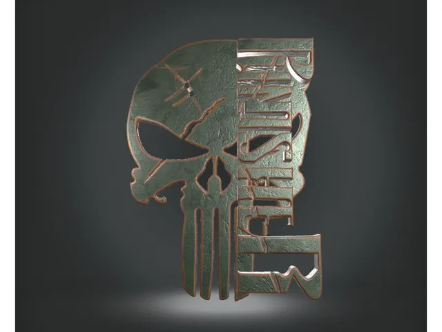 Punisher skull with text Ai generated