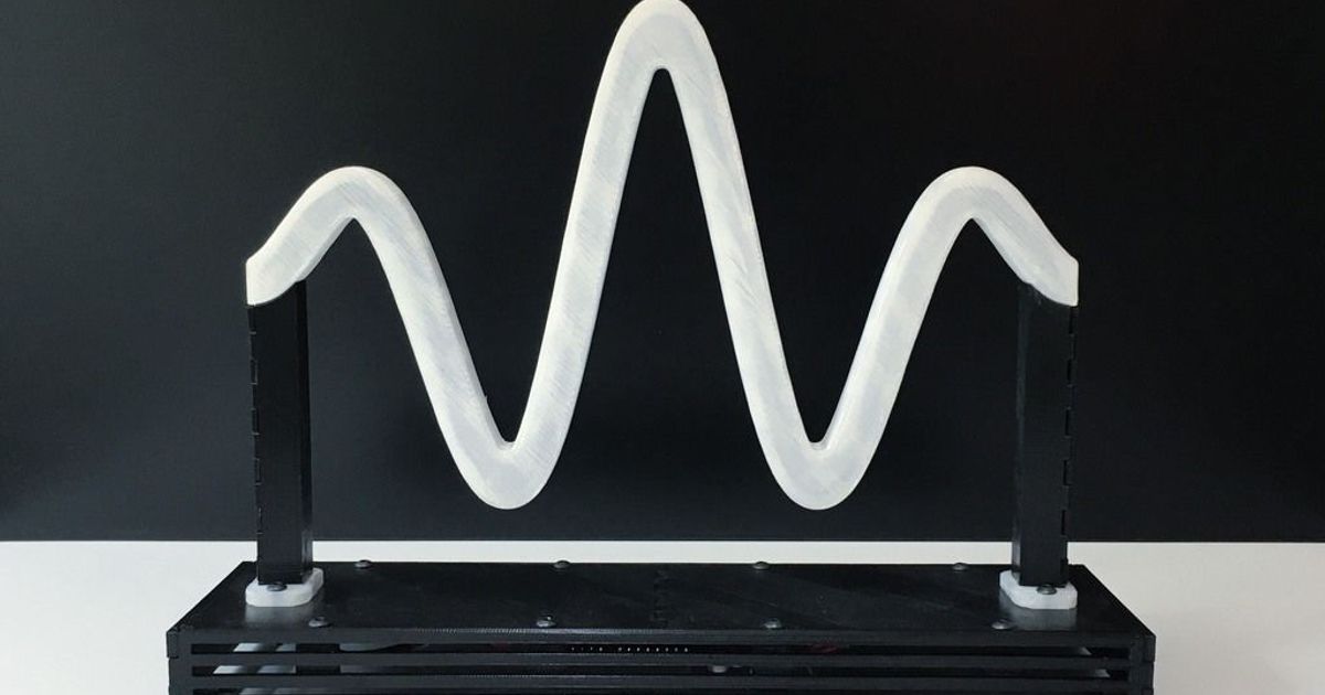 Sinusoidal Wave Accent Light by Erik C | Download free STL model ...