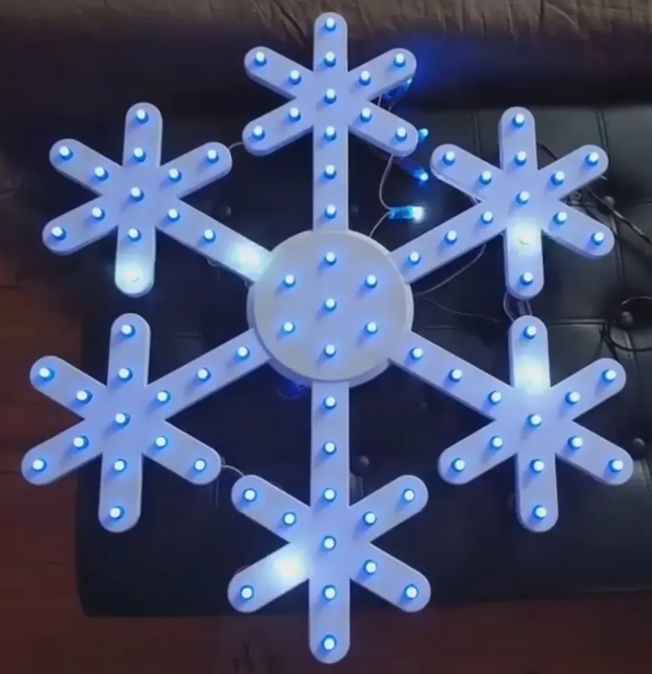 Snowflake to use with pixel LEDs by Nam N | Download free STL model ...