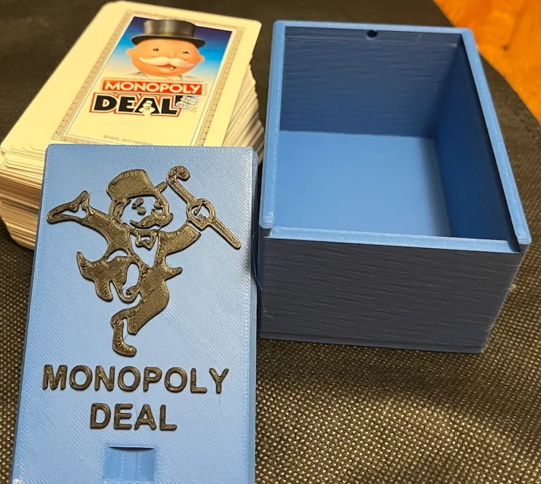 I designed a case that doubles as a tray for my Uno and Monopoly Deal card  decks : r/3Dprinting
