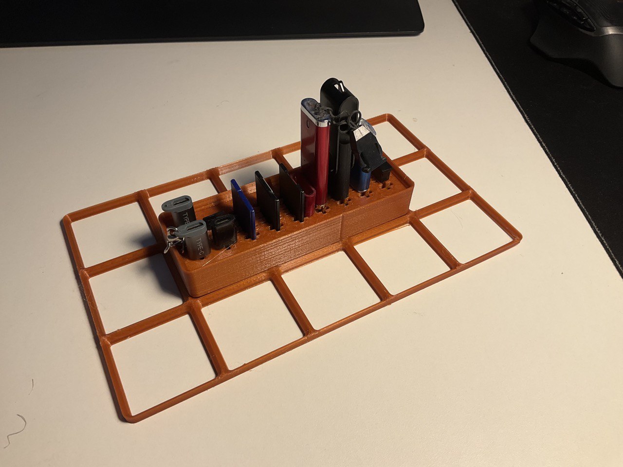 Gridfinity SD Card Holder (MicroSD Usb A and C)