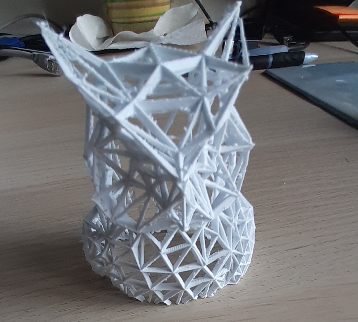 owl low poly wireframe