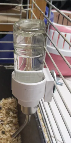 "Quick Change" Water Bottle Holder for Rodent Cage