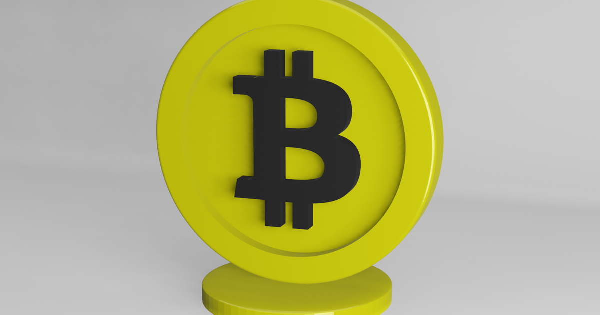 Bitcoin coin, game board token by alex_3dprint | Download free STL ...