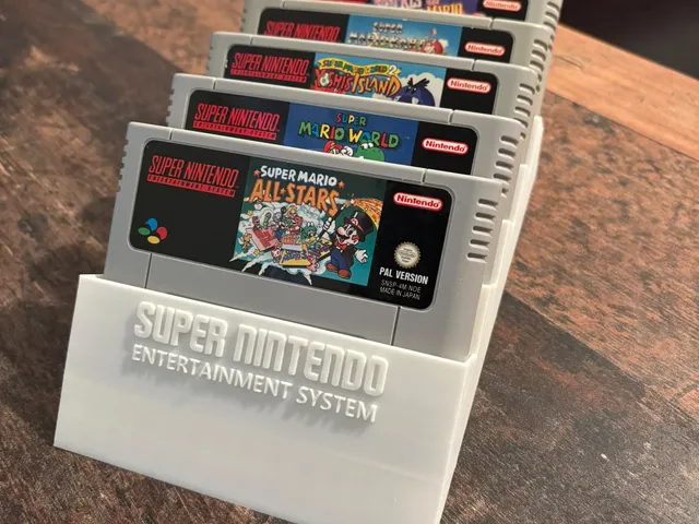 Super Nintendo Entertainment System SNES PAL Game Cartridge Holder