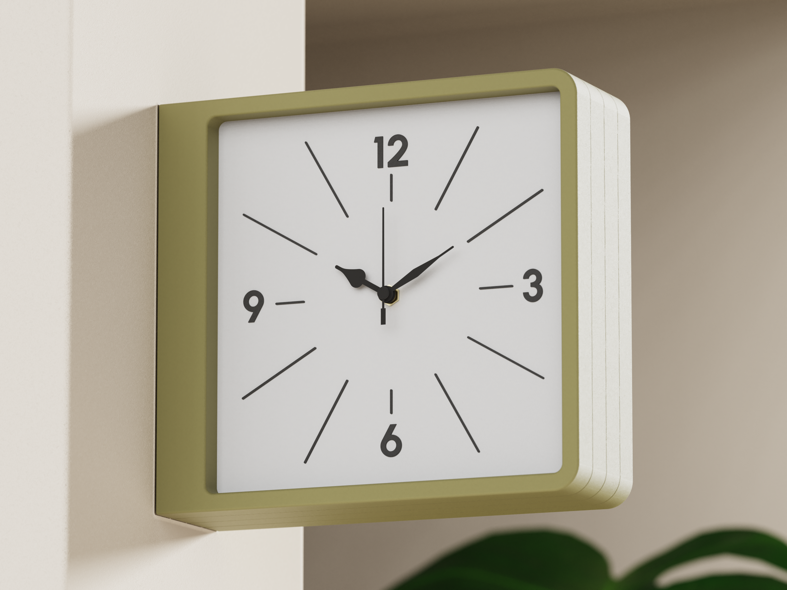 MASU - Square Double Side Wall Clock - Dulton style
