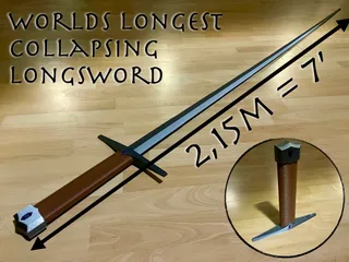 Mighty sword - giant 2,15m long collapsing sword