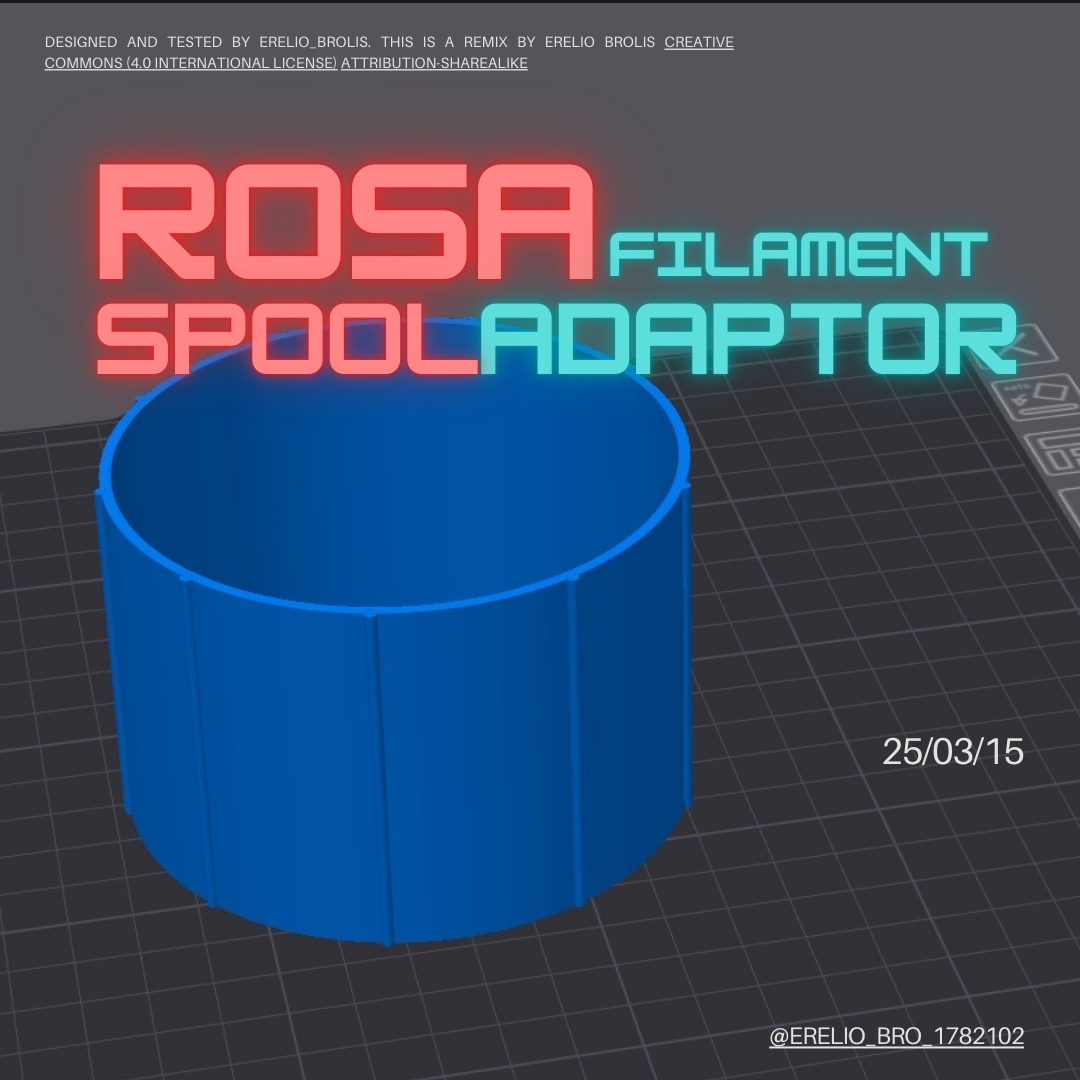 ROSA fillament refill to BBL spool adaptor
