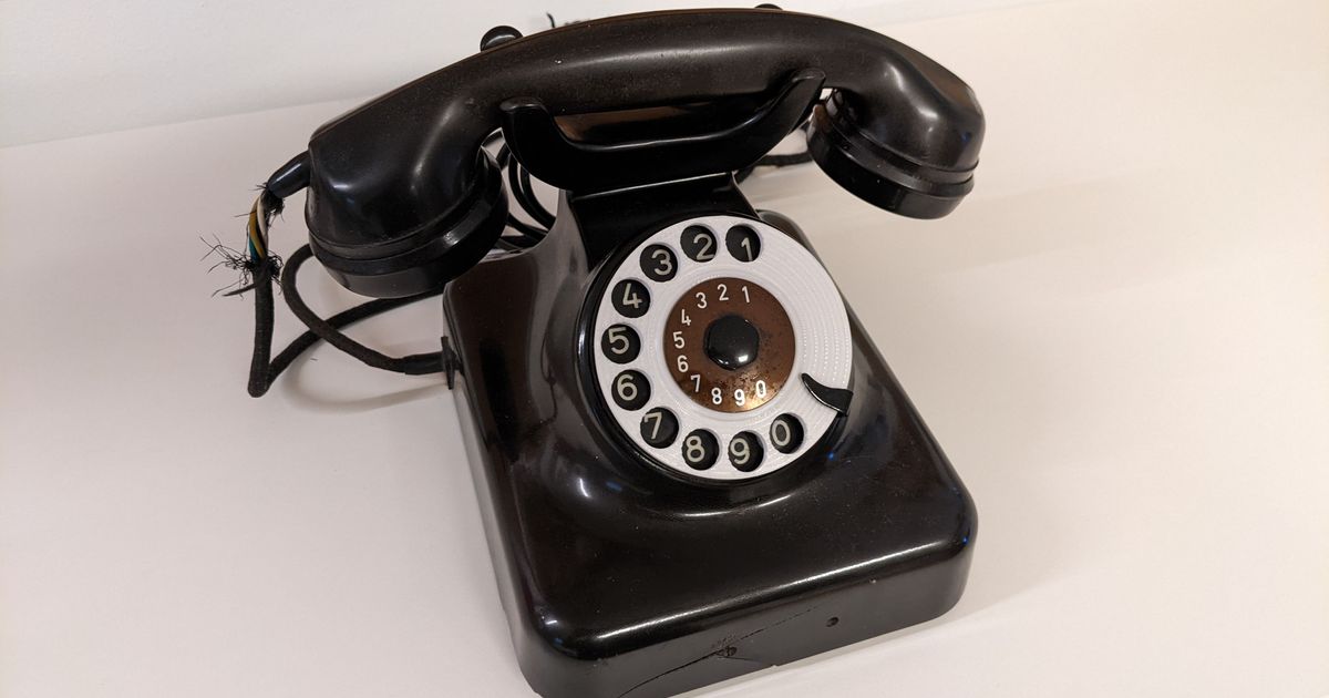 Telephone rotary dial by overcast | Download free STL model ...