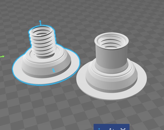 Miniatura 2 do modelo 3D Threaded Spool Hub