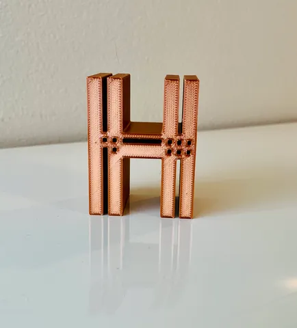 3D Alphabet - Letter H