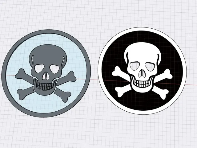 Skull crossbones poison pirate logo