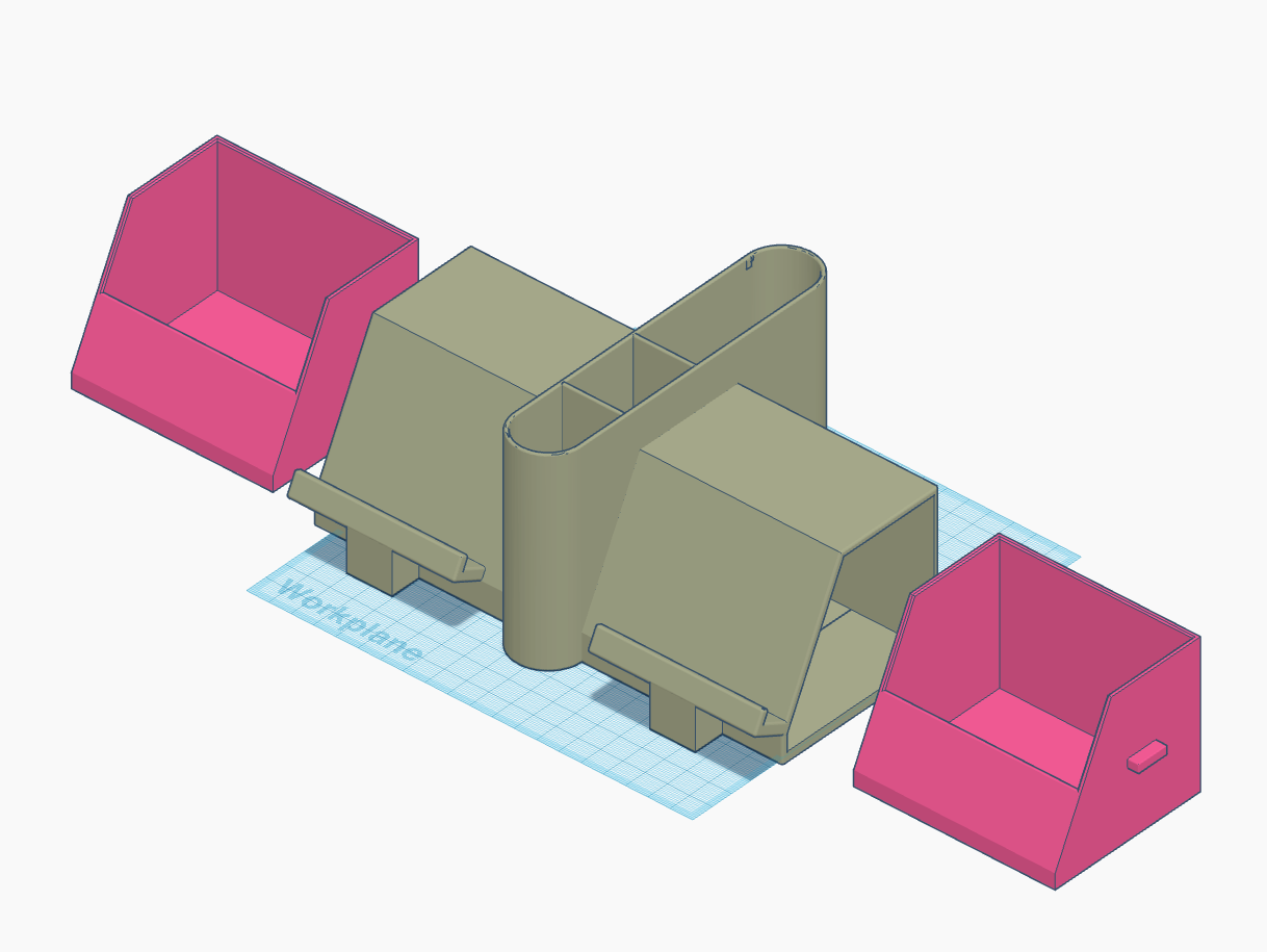 *DUAL* mobile and pen holder with drawers