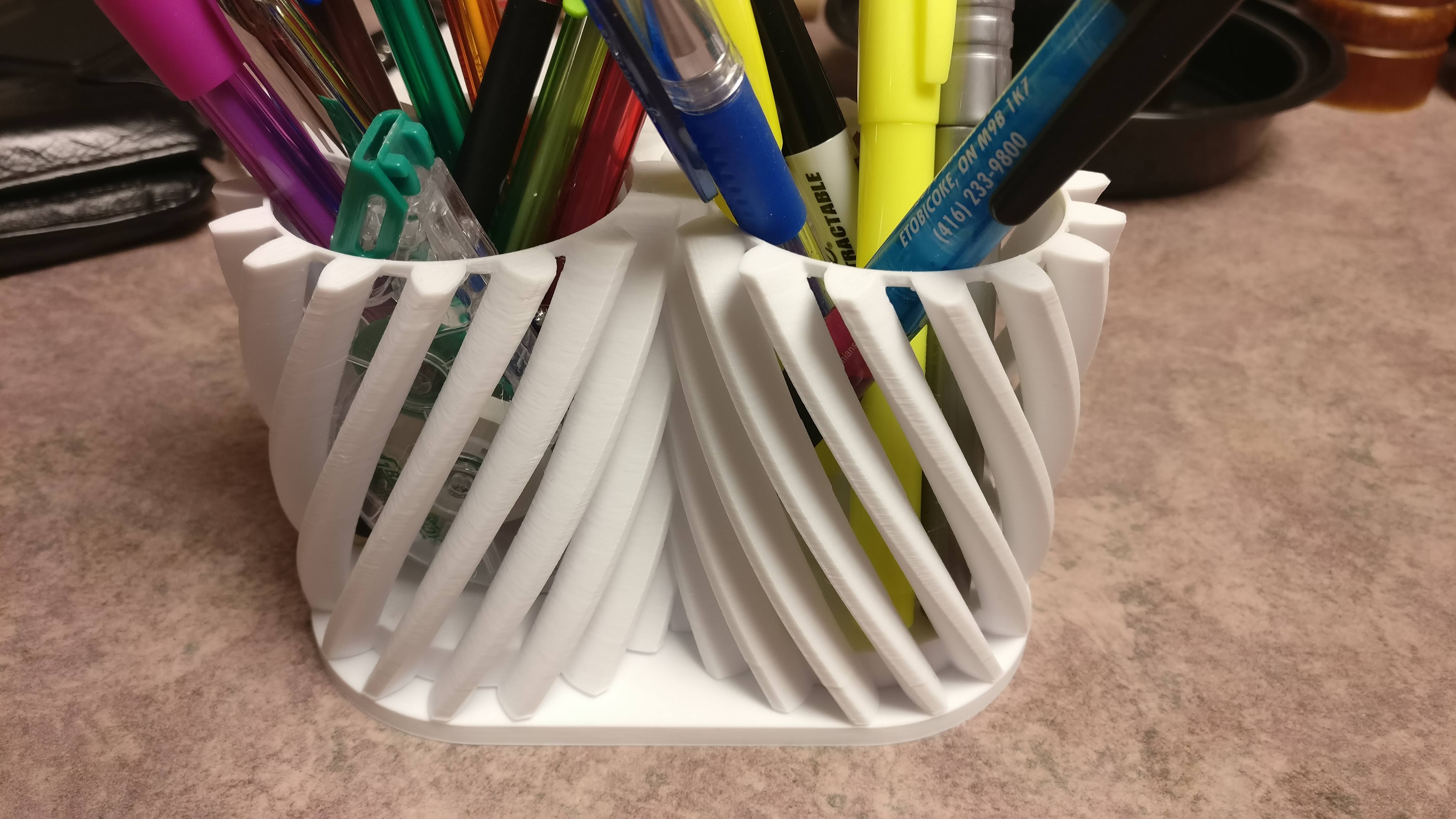 Helical Gear Pen Holder