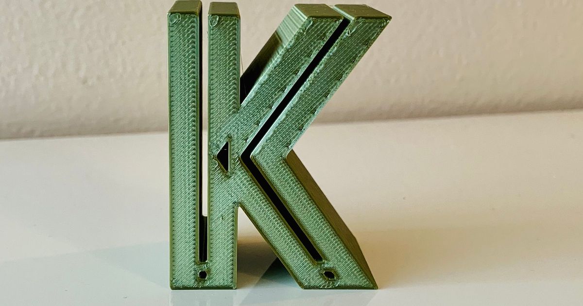STL file K alphabet lore 👽・Template to download and 3D print・Cults
