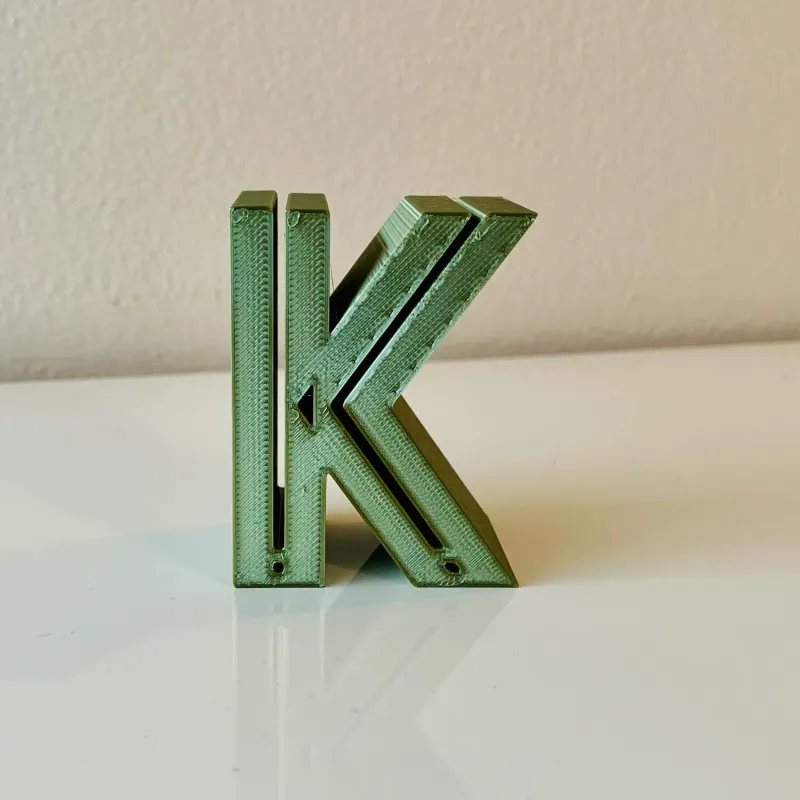 STL file K alphabet lore 👽・Template to download and 3D print・Cults