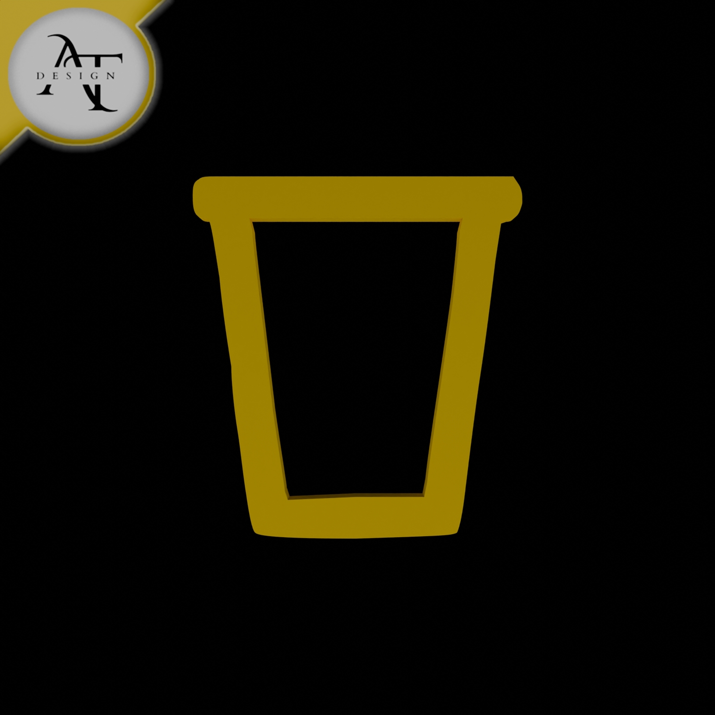 Simple Coffee Cup Symbol - 2D Art