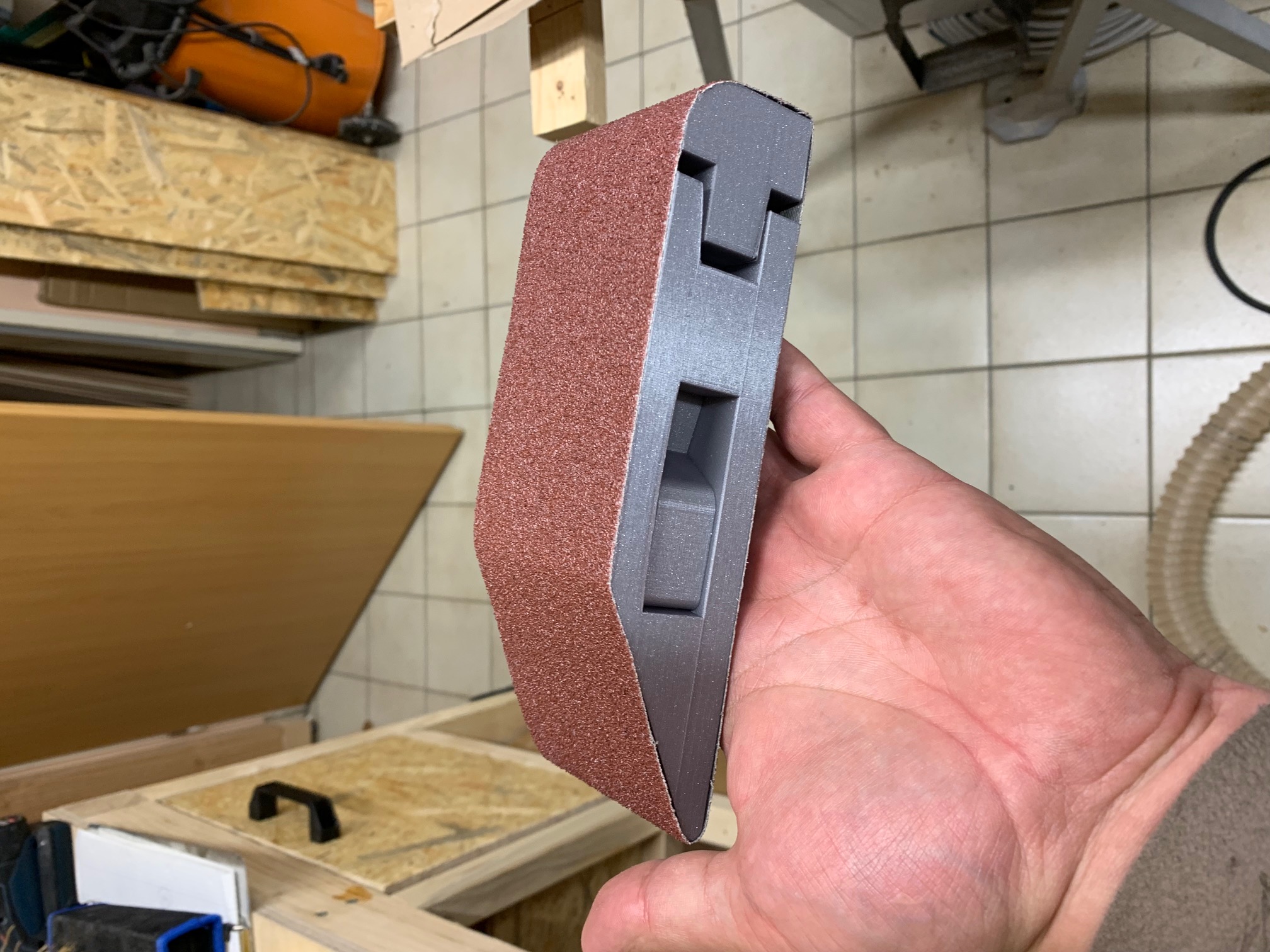 Schleifblock mit Spannhebel
