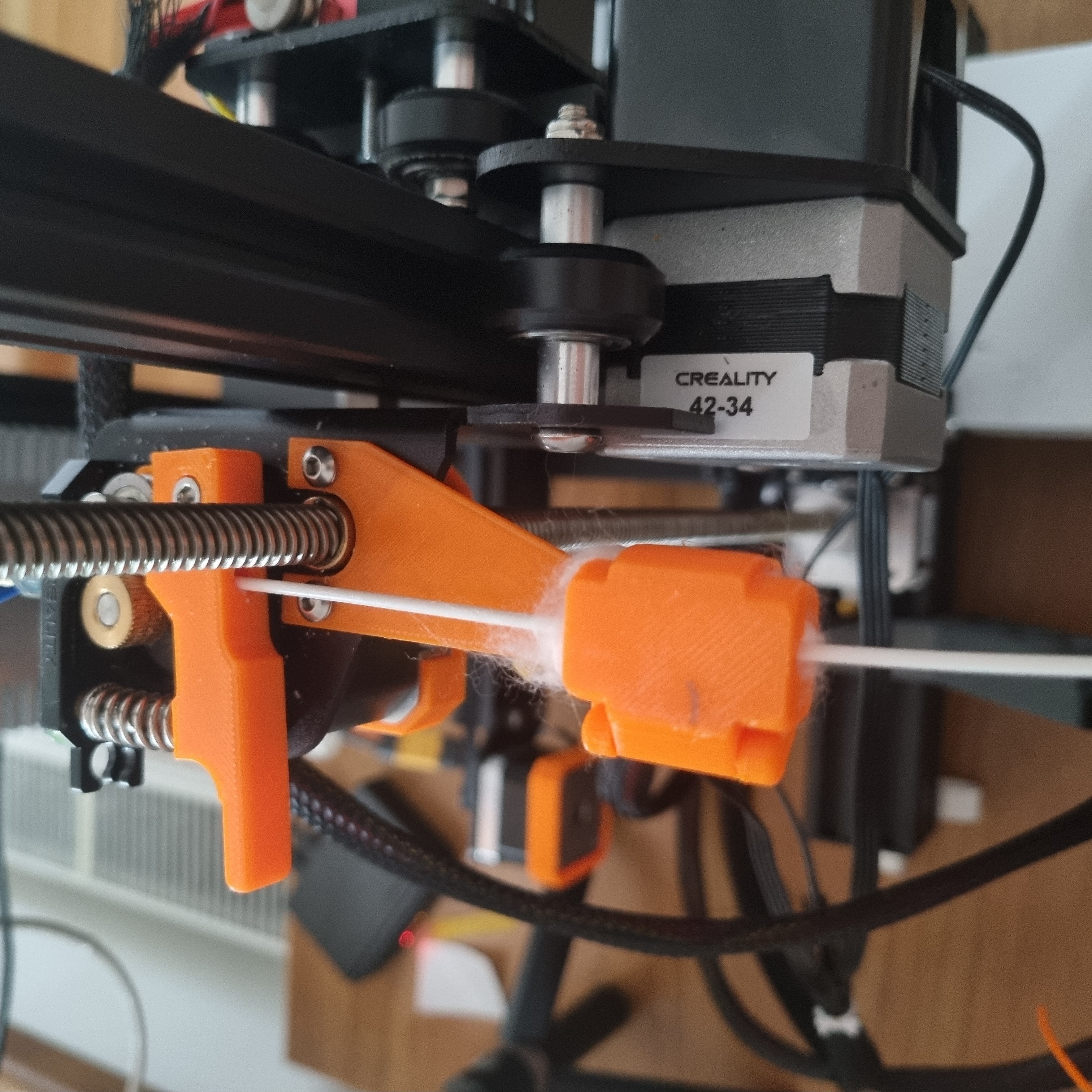 Ender 3 filament guide with dust filter